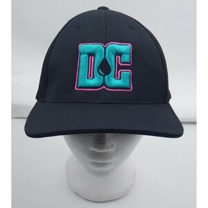DC Shoe Co Pacific Headwear Pro Model Flex Fit Embroidered Black Skate Hat Cap